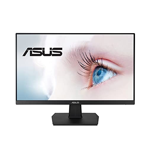 Asus 23.8” 1080P Monitor (VA247HE) - Full HD, 75Hz, Adaptive-Sync/FreeSync™, Low Blue Light, Flicker Free, Eye Care Plus, VESA Mountable, Frameless, HDMI, DVI, VGA, Tilt Adjustable