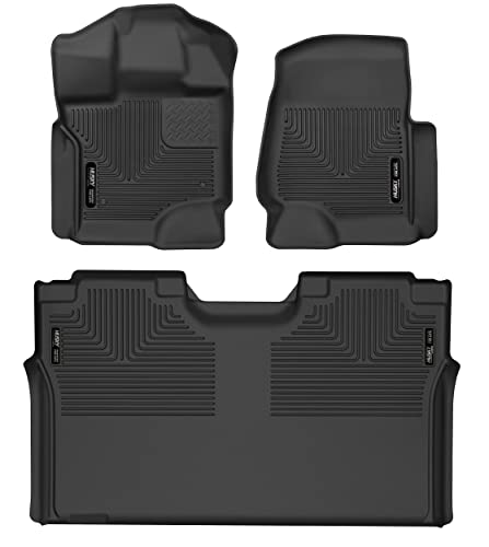 Husky Liners X-act Contour Front & 2nd Seat Floor Liners Fits 2015-22 Ford F-150 SuperCrew (2021 models without factory underseat storage box)