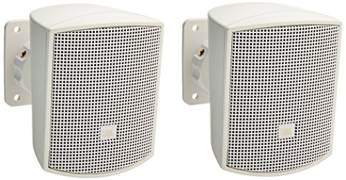 JBL Professional Professional Control 52-WH Surface-Mount Satellite Speaker for Subwoofer-Satellite Loudspeaker System, White, Sold as Pair