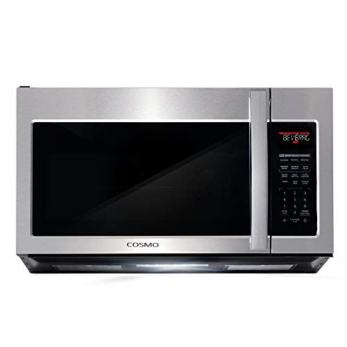 Cosmo COS-3019ORM2SS Over The Range Microwave Oven with Vent Fan, Smart Sensor, Touch Presets, 1000W & 1.9 cu. ft. Capacity, 30 inch, Stainless Steel