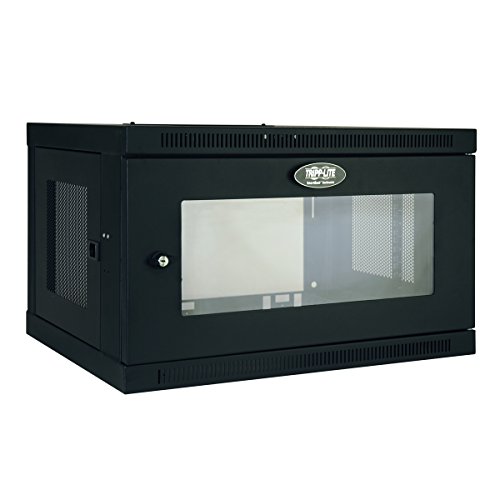 Tripp Lite Wall Mount Rack Enclosure Server Cabinet with Acrylic Glass Window, 16.5" Deep, Switch-Depth (SRW6UG) Black