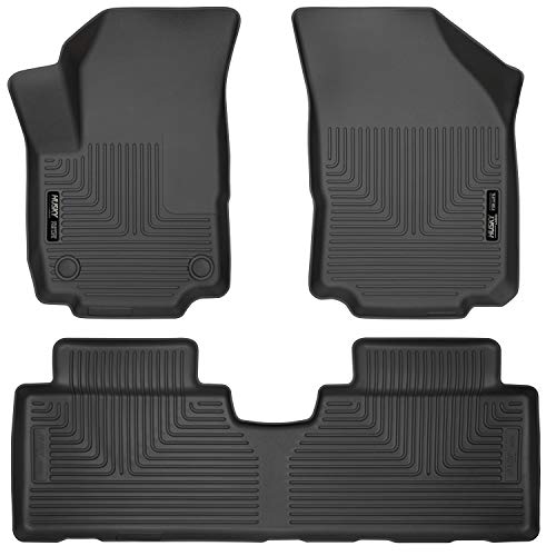 Husky Liners Weatherbeater Series | Front & 2nd Seat Floor Liners - Black | 95151 | Fits 2018-2021 GMC Terrain 3 Pcs