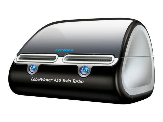 DYMO Label Writer 450 Twin Turbo label printer, 71 Labels Per Minute, Black/Silver (1752266)