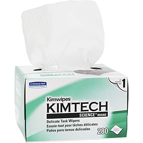 KIMTECH Kimwipes Delicate Task  Science Wipers (34155), White, 1-PLY, 60 Pop-Up Boxes / Case, 280 Sheets / Box, 16,800 Sheets / Case