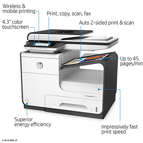 HP PageWide Pro 377dw Color All-in-One Business Printer, wireless & 2-sided duplex printing (J9V80A)