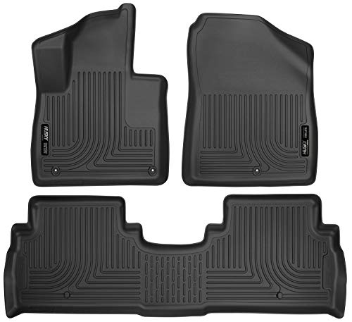 Husky Liners Weatherbeater Series | Front & 2nd Seat Floor Liners - Black | 98691 | Fits 2016-2020 Kia Sorento 3 Pcs