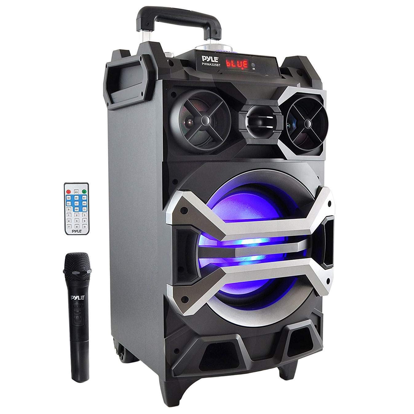 Pyle 500 Watt Outdoor Portable BT Connectivity Karaoke Speaker System - PA Stereo with 8