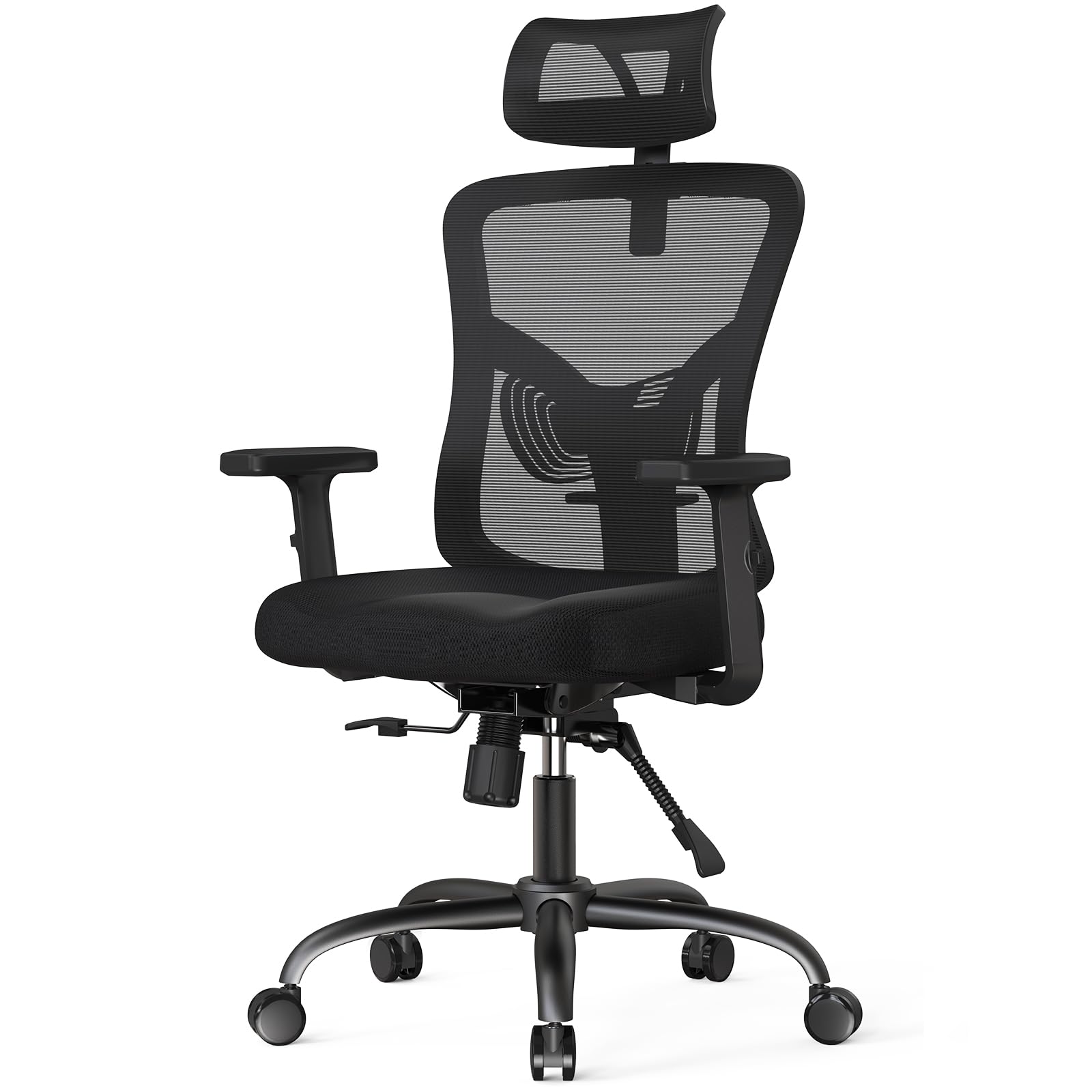 NOBLEWELL Ergonomic Office Chair, Desk Chair with 2'' A...