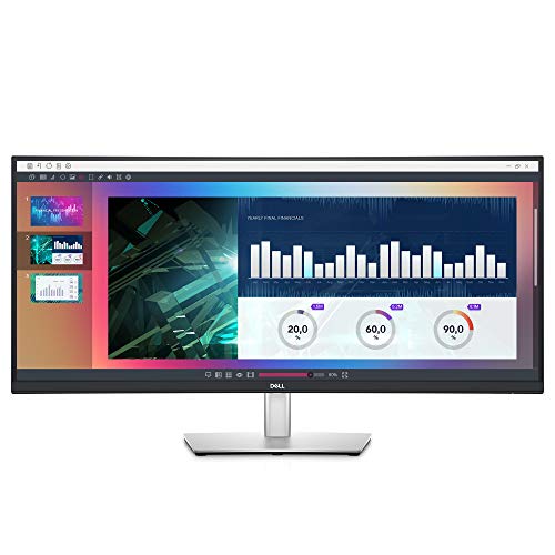 Dell 34 Inch Ultrawide Monitor, WQHD (Wide Quad High Definition), Curved USB-C Monitor (P3421W), 3440 x 1440 at 60Hz, 3800R Curvature, 1.07 Billion Colors, Adjustable, Black