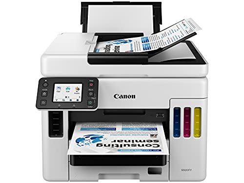 Canon Wireless MegaTank All-in-One Supertank Printer, [Print, Copy, Scan, Fax ], White