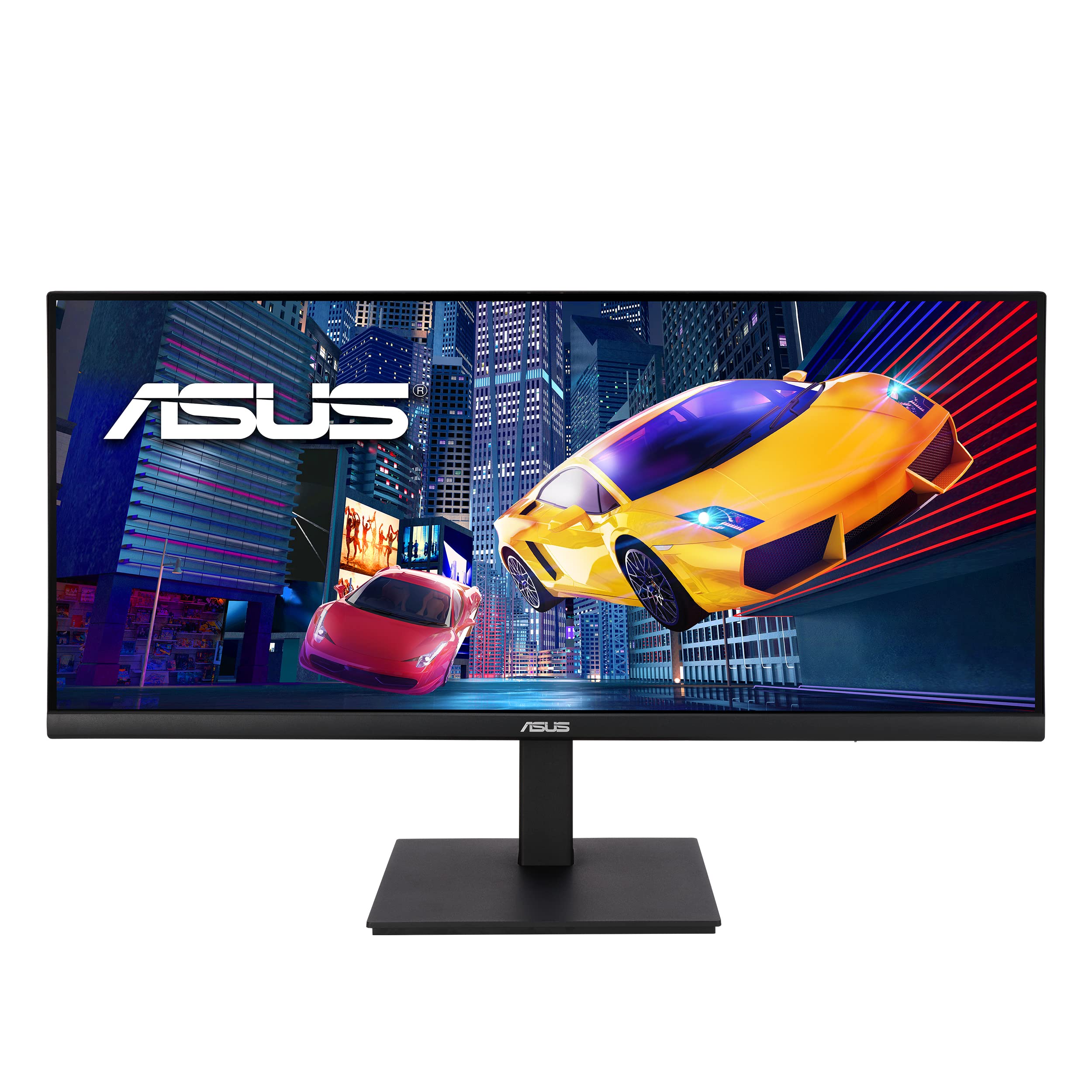 Asus 34” Ultrawide HDR Gaming Monitor (VP349CGL) - 21:9 UWQHD (3440 x 1440), IPS, 100Hz, 1ms, USB-C w/Power Delivery, FreeSync, Eye Care Plus, VESA Mountable, HDMI, DisplayPort, Height Adjustable