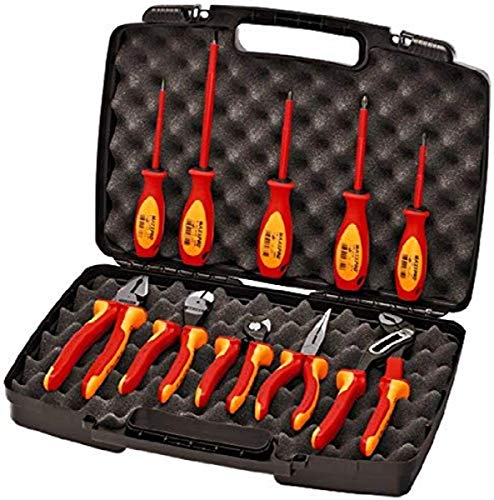 KNIPEX 989830US 10 -Piece 1000V Insulated Pliers, Cutters, and Screwdriver Industrial Tool Set