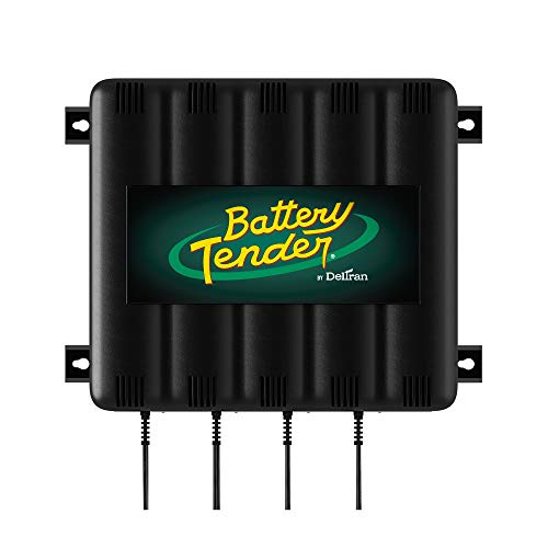 Battery Tender 4-Bank: 12V, 1.25 Amp Battery Charger - 12V Battery Charging Bank with 4 Ports - Simultaneously Charges and Maintains Up to Four Batteries - 022-0148-DL-WH