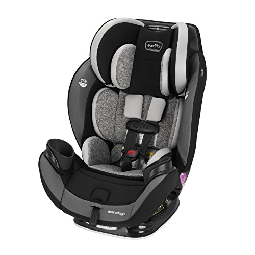 Evenflo EveryStage DLX All-in-One Car Seat, Rear-Facing, Convertible and Booster Seat, Grows with Child Up to 120 lbs., Canyons Gray