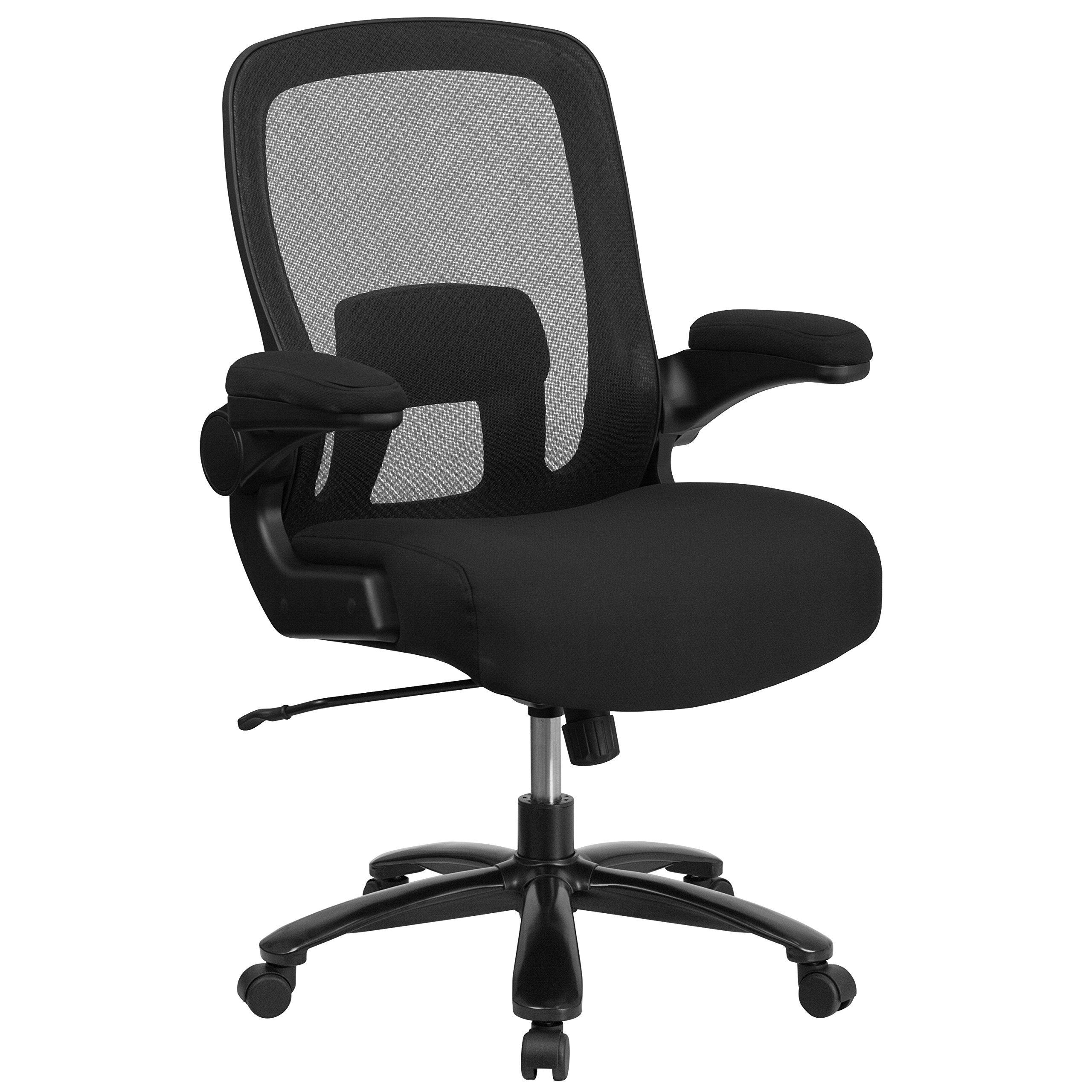 Flash Furniture HERCULES Series Big & Tall 500 lb. Rated Executive Swivel Chair with Fabric Seat and Adjustable Lumbar