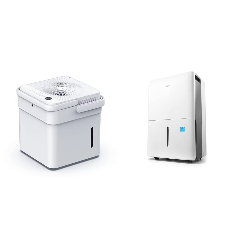 Midea Cube Dehumidifier for Basement, Crawlspace, Drain...