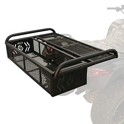Kolpin 53350 ATV Rear Drop Rack Basket Convertible 3-in-1, Black, 43