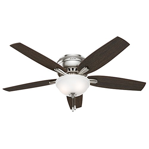Hunter Fan Company Company 53315 Hunter Newsome Indoor Low Profile Ceiling Fan with LED Light and Pull Chain Control, 52
