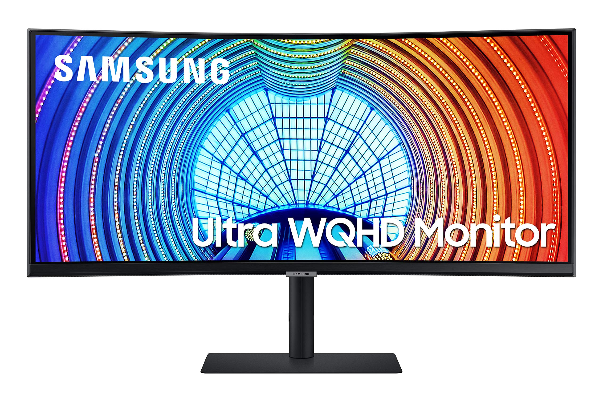 Samsung S65UA Series 34-Inch Ultrawide QHD (3440x1440) Computer Monitor, 100Hz, Curved, USB-C, HDR10 (1 Billion Colors), Height Adjustable Stand, TUV-Certified Intelligent Eye Care (LS34A654UXNXGO)