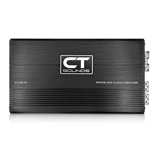 CT Sounds CT-700.1D Compact Class D Car Audio Monoblock Amplifier, 700 Watts RMS
