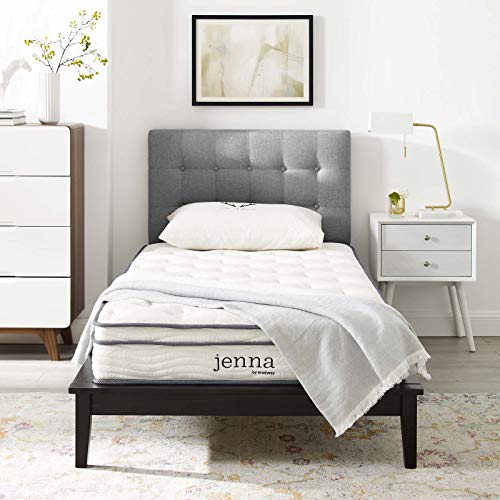Modway Jenna 8? Queen Innerspring Mattress - Top Quality Quilted Pillow Top - Individually Encased Pocket Coils - 10-Year Warranty