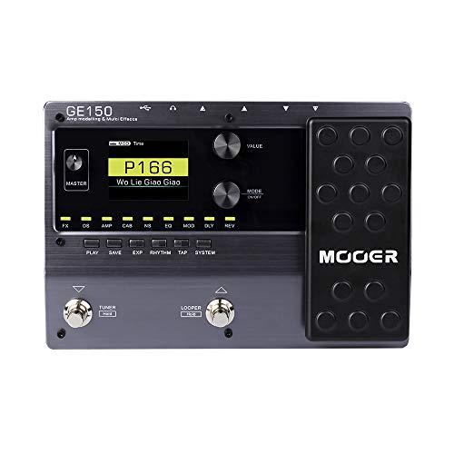 MOOER GE150 Electric Guitar Amp Modelling Multi Effects Pedal Portable Multi Effects Processor with Expression & IR Loading for Live show, Live Streaming, Home Studio, Guitar Practice