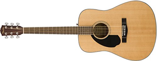 Fender CD-60S Dreadnought Acoustic Guitar, Walnut Fingerboard, Natural, Left-Hand