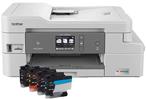 Brother Inkjet Printer, MFC-J5845DW, INKvestment Color Inkjet All-in-One Printer with Wireless, Duplex Printing