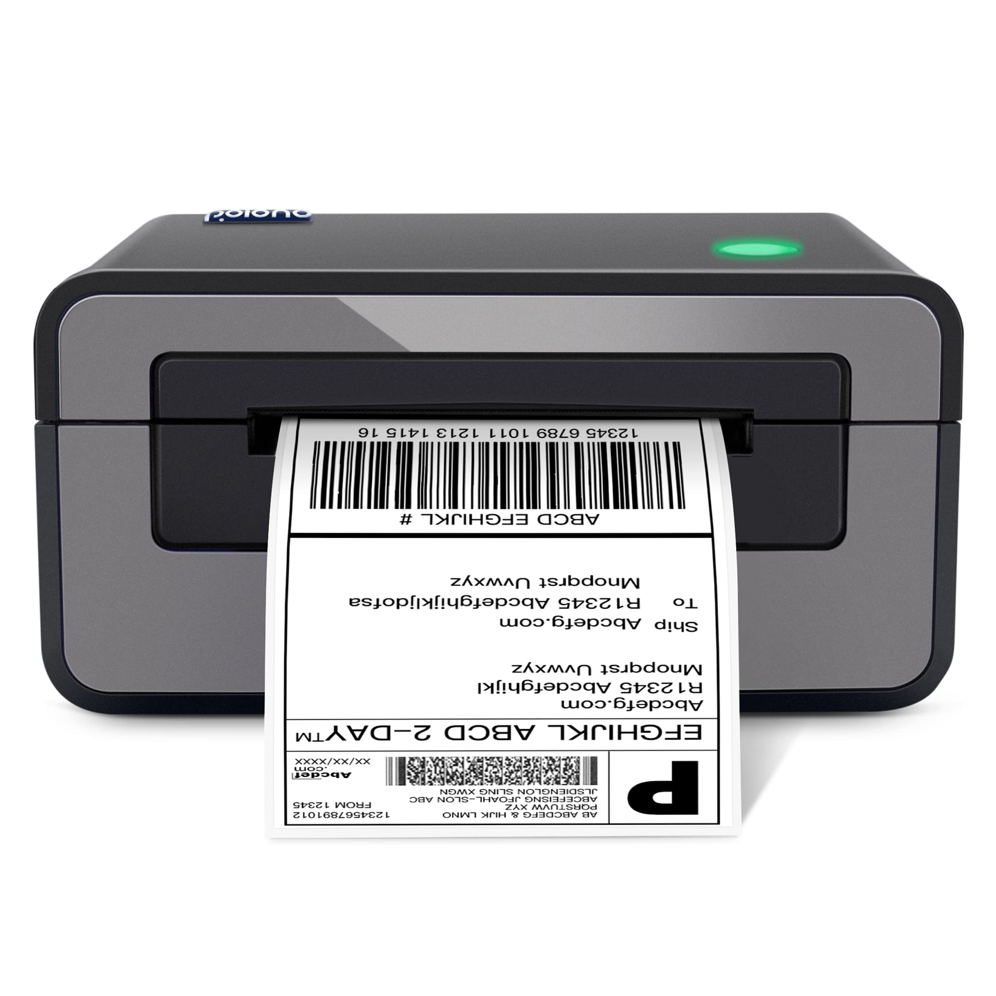 POLONO Thermal Label Printer,  PL60 4x6 Label Printer for Shipping Packages, Thermal Label Maker, Compatible with Amazon, Ebay, Etsy, Shopify, FedEx, UPS, etc, Support Windows, Mac, Linux (Gray)