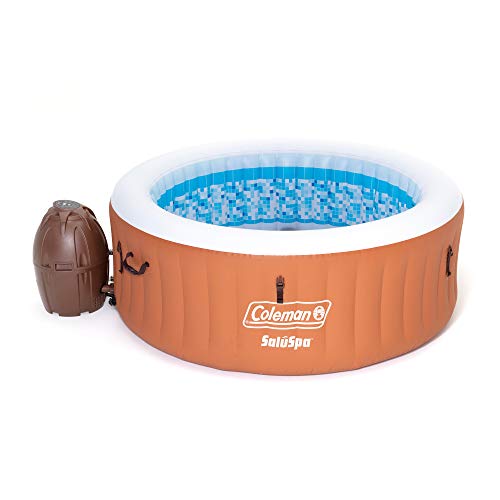 Coleman 90455 SaluSpa Miami Air Jet 4 Person Outdoor Patio Inflatable Hot Tub Spa with Pump and Cover