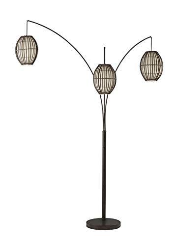 Adesso 4026-26 Maui Arc Lamp - 82-inch 3-Light Floor Lamp - Antique Bronze Finish Standing Lamp. Home Decor Lighting Fixtures
