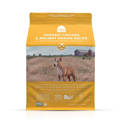 Open Farm Ancient Grains Dry Dog Food, Humanely Raised Meat Recipe with Wholesome Grains and No Artificial Flavors or Preservatives