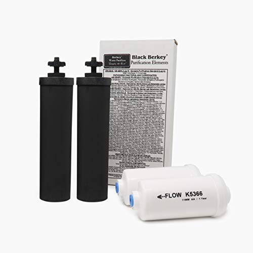 Berkey Black  Purification Elements With  PF-2 Fluoride and Arsenic Reduction Elements - Combo Pack