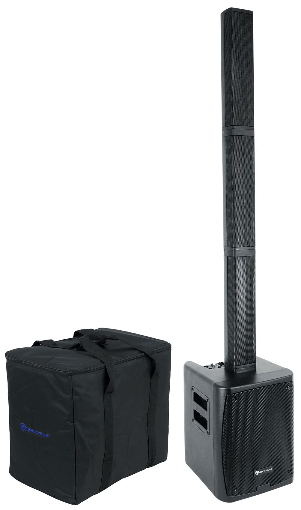 Rockville Titan Portable Array Battery Powered PA DJ Speaker System w/Subwoofer