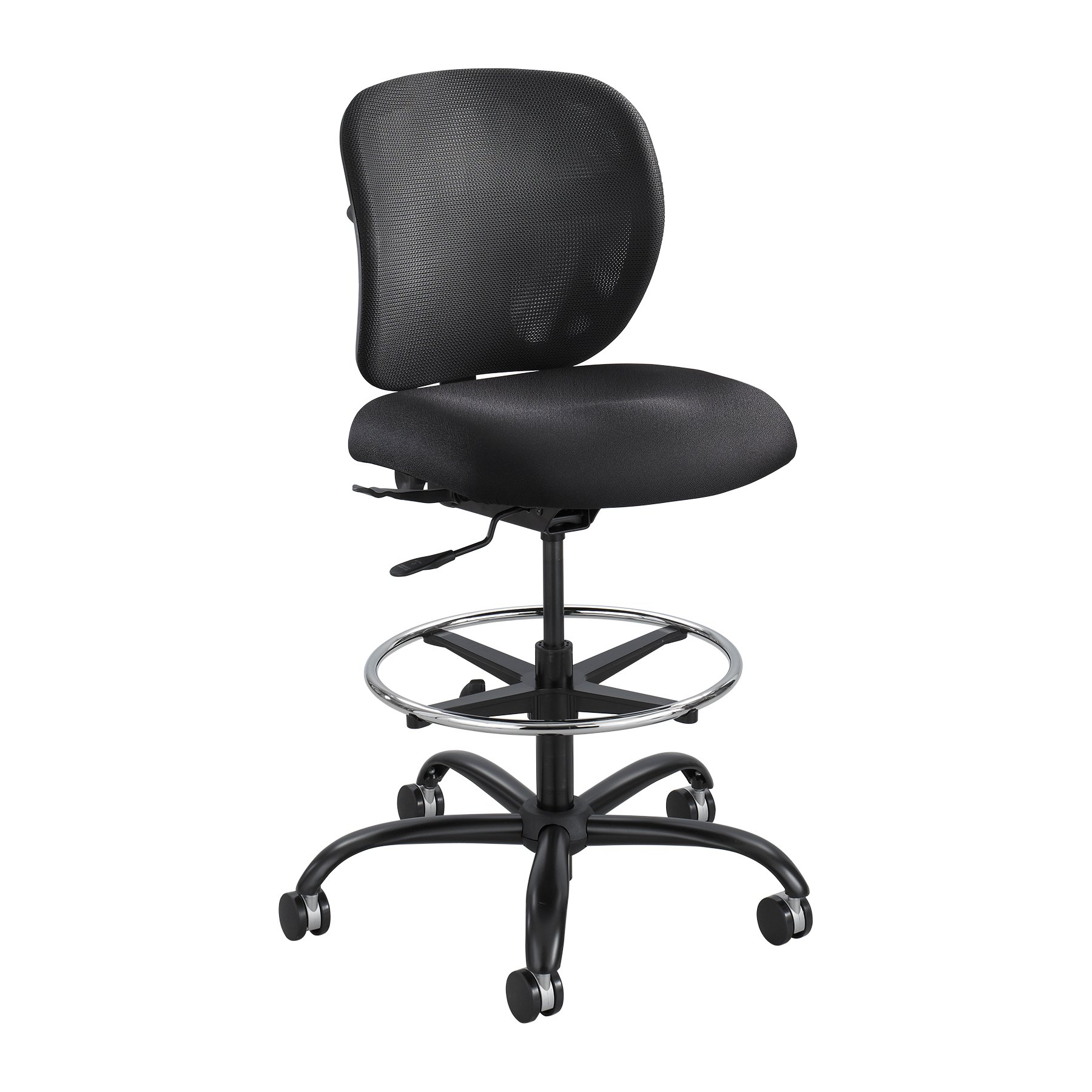Safco Vue Heavy Duty Stool 3394BV, Black Vinyl, Rated for 24/7 Use, Holds up to 350 lbs. (SAF3394BV)