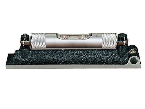 Starrett Machinist Level, 98-6 - 6 Inch Precision Leveling Tool with Cast Iron Base, Horizontal 2 Direction Glass Bubble Vial, 0.42 mm/m / 80-90 seconds Graduation and Sensitivity