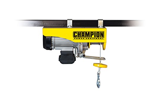 Champion Power Equipment -18890 Automatic Electric Hoist with Remote Control - Yellow, 440/880-lb.