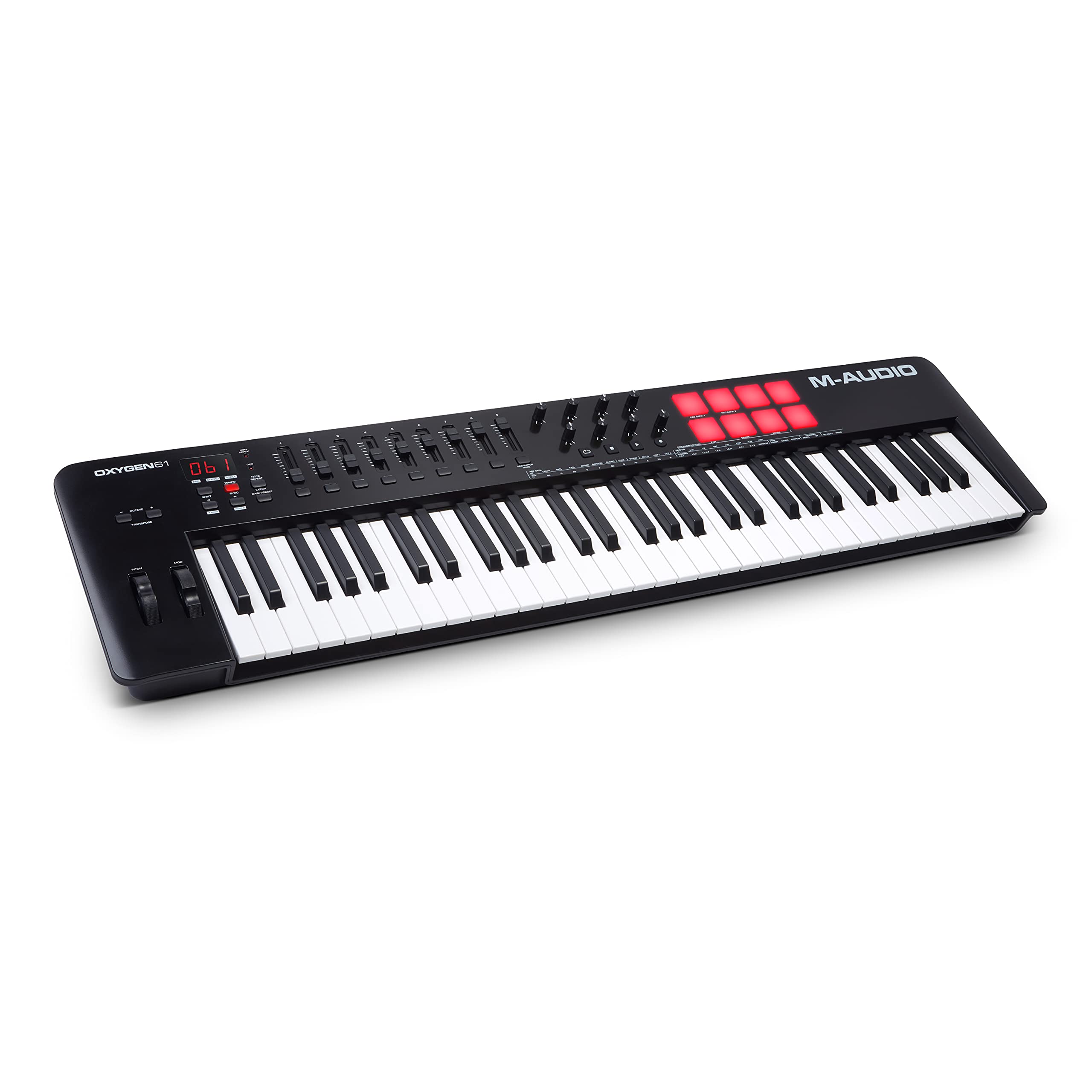 M-Audio Oxygen 61 (MKV) – 61 Key USB MIDI Keyboard Controller With Beat Pads, Smart Chord & Scale Modes, Arpeggiator and Software Suite Included