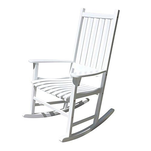 Merry Garden - White Porch Rocker/Rocking Chair Acacia ...