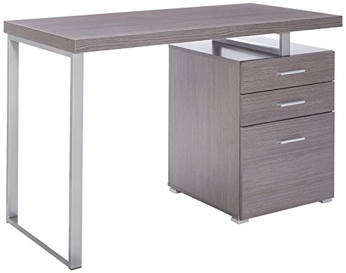 Monarch Specialties Left or Right Facing 47-Inch Modern Home Office Computer Study Writing Desk with Filing Drawer, 48