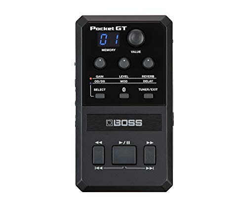 Boss Pocket GT Effects Processor with YouTube Learning Solution for Guitar and Bass
