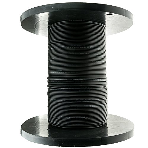 CableWholesale 6 Fiber Indoor/Outdoor Fiber Optic Cable, Singlemode, 9/125 Micron, Black, Riser Rated, Spool, 1000 feet, 