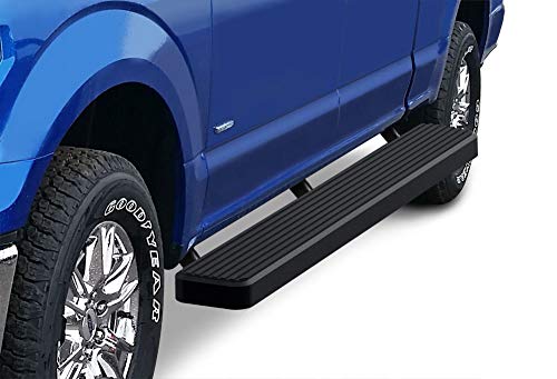 APS iBoard Running Boards 6in Black Custom Fit 2015-2020 Ford F150 SuperCrew Cab Pickup 4-Door & 2017-2020 Ford F-250 F-350 Super Duty Crew Cab (Nerf Bars Side Steps Side Bars)