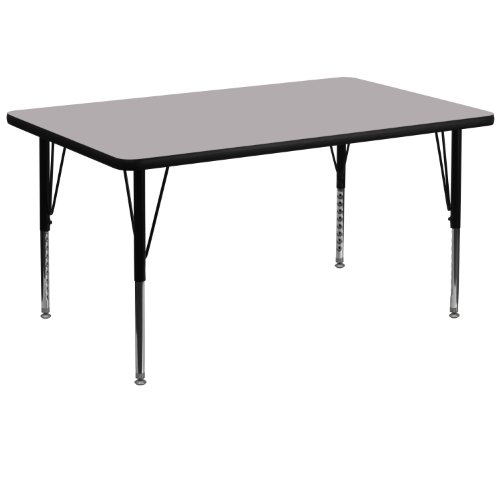 Flash Furniture Rectangular Activity Table with Grey Th...