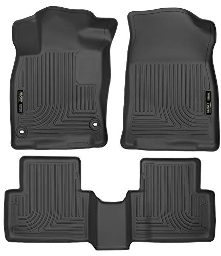 Husky Liners s Weatherbeater Series | Front & 2nd Seat Floor Liners - Black | 98461 | Fits 2016-2021 Honda Civic Coupe/Sedan, 2016-2018 Honda Civic Hatchback 3 Pcs