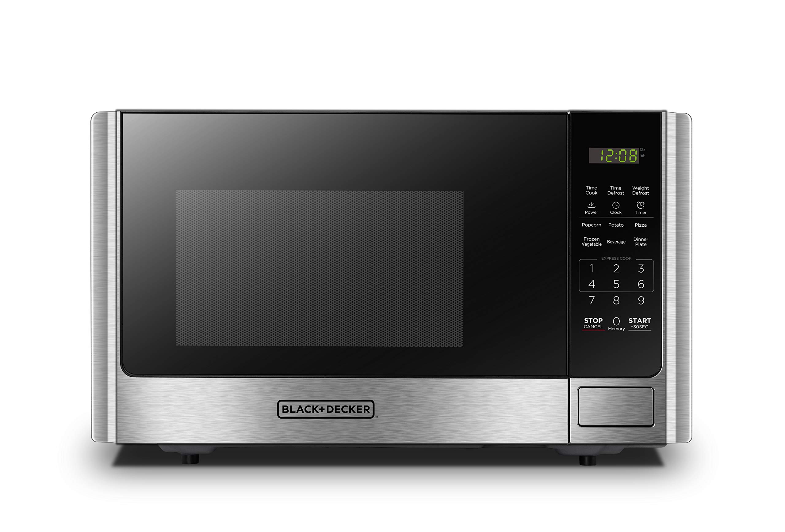 BLACK+DECKER Digital Microwave Oven with Turntable Push...