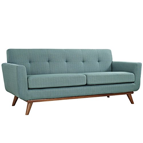 Modway Engage Upholstered Loveseat in Laguna
