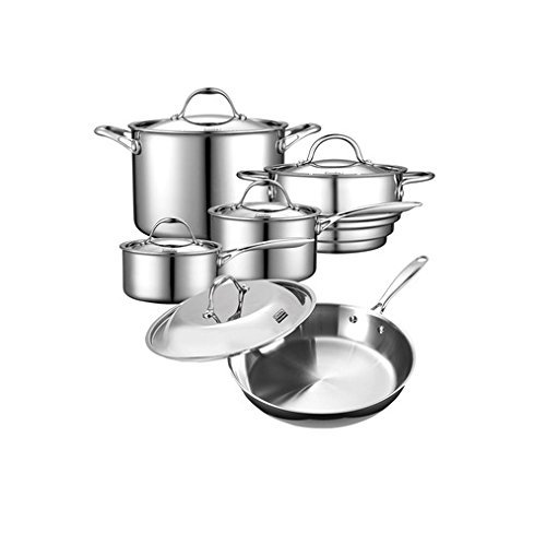 Cooks Standard 10-Piece Multi-Ply Clad Stainless-Steel ...