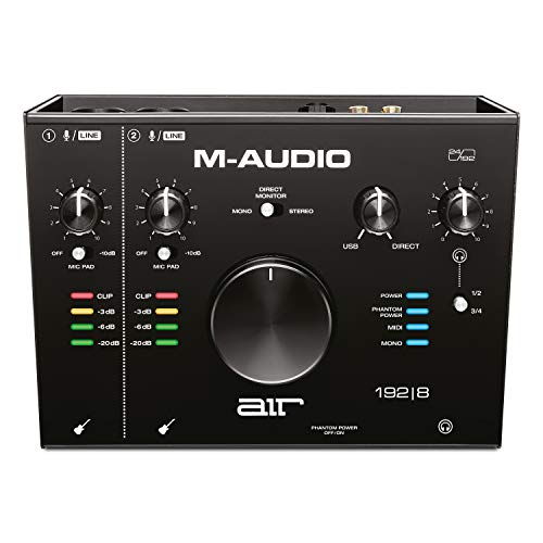 M-Audio AIR 192|8 - 2-In 4-Out USB Audio / MIDI Interface with Recording Software from Pro-Tools & Ableton Live, Plus Studio-Grade FX & Instruments