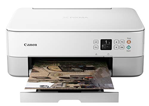 Canon PIXMA TS5320 All In One Wireless Printer, Scanner, Copier with AirPrint, White, Works with Alexa